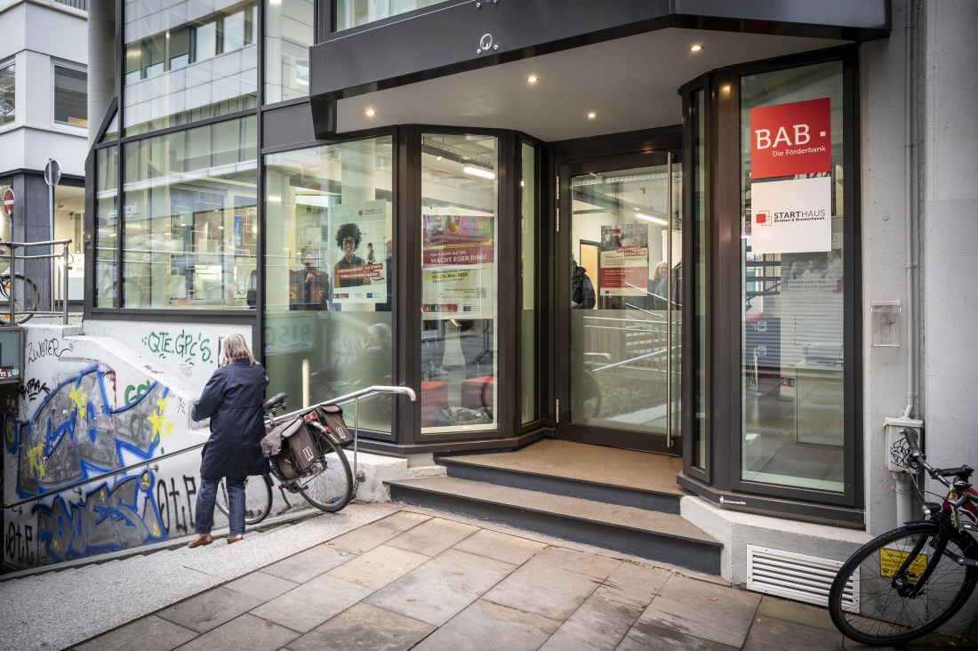 The entrance to the BAB LAB in the street 'Bischofsnadel'