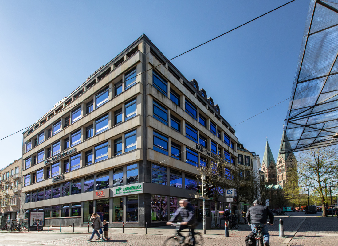 The building of the BAB and the Starthaus at Domshof