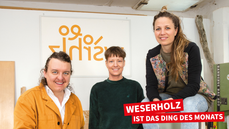 Anselm Stählin, Paula Süveges und Tanja Engel von weserholz