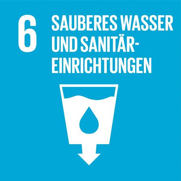 Icon Nachhaltigkeitsziel CLEAN WATER AND SANITATION