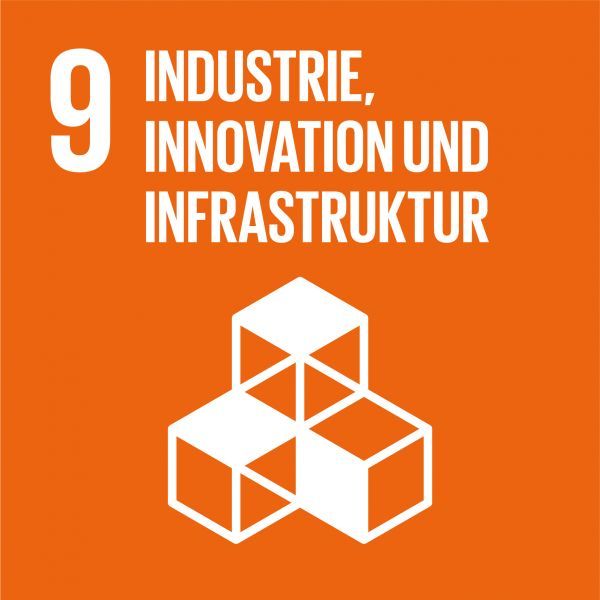 Icon Nachhaltigkeitsziel INDUSTRY, INNOVATION AND INFRASTRUCTURE