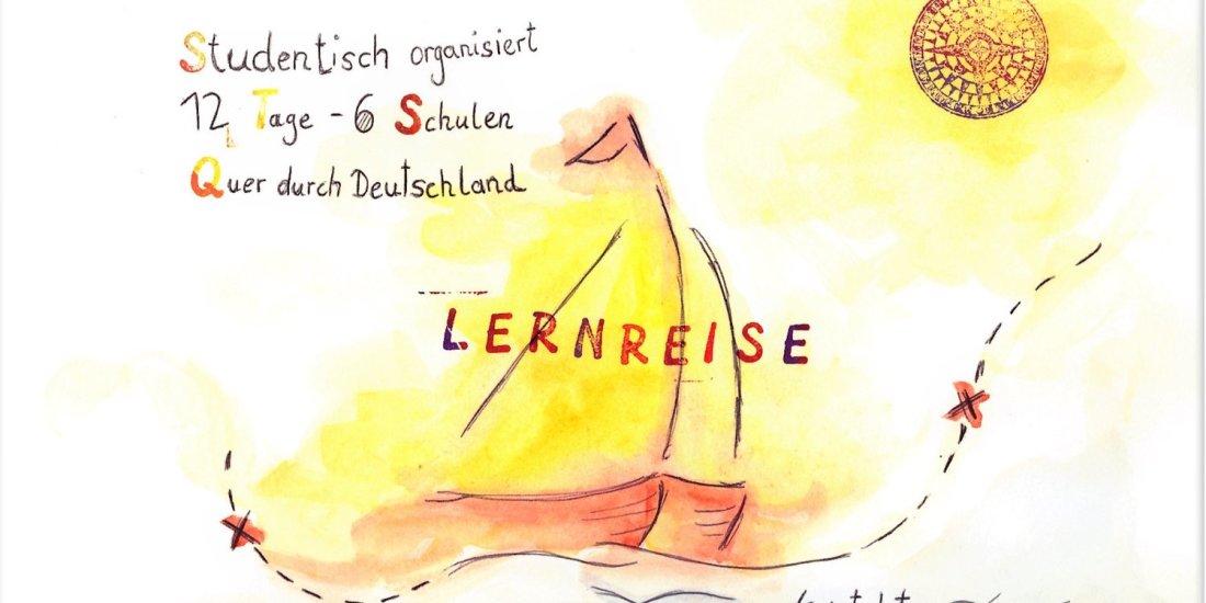 Das gemalte Poster von Lernreise